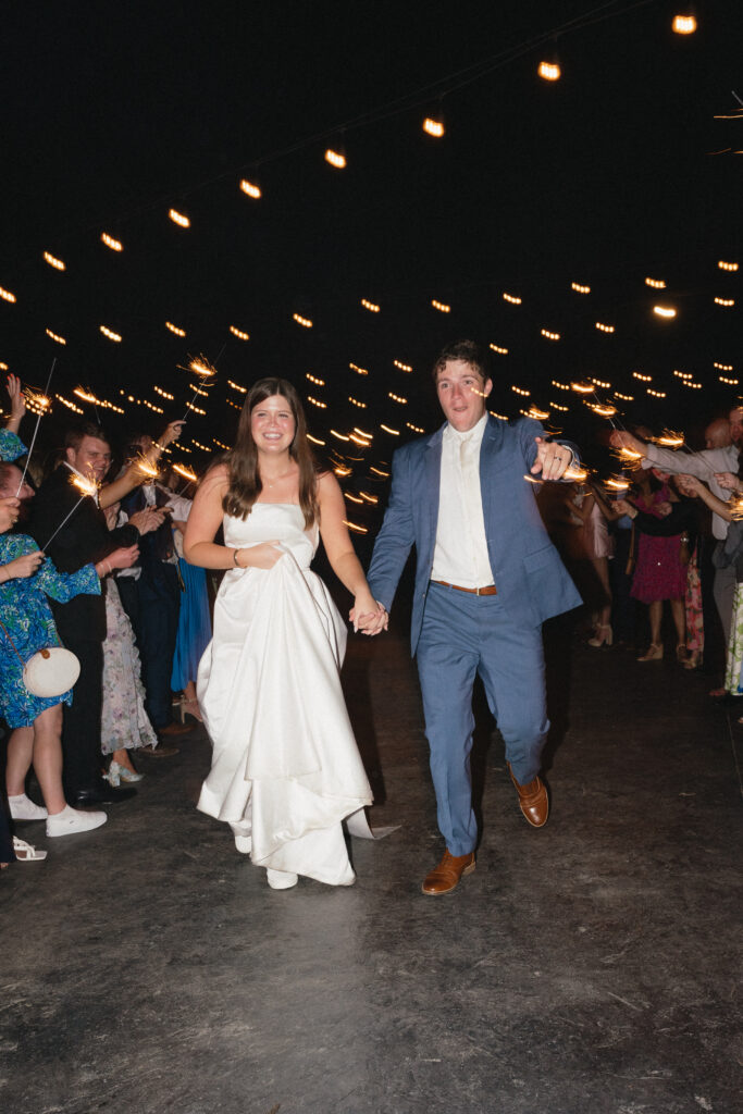 wedding photography timeline, reception, flash photography, reception exit, sparkler exit