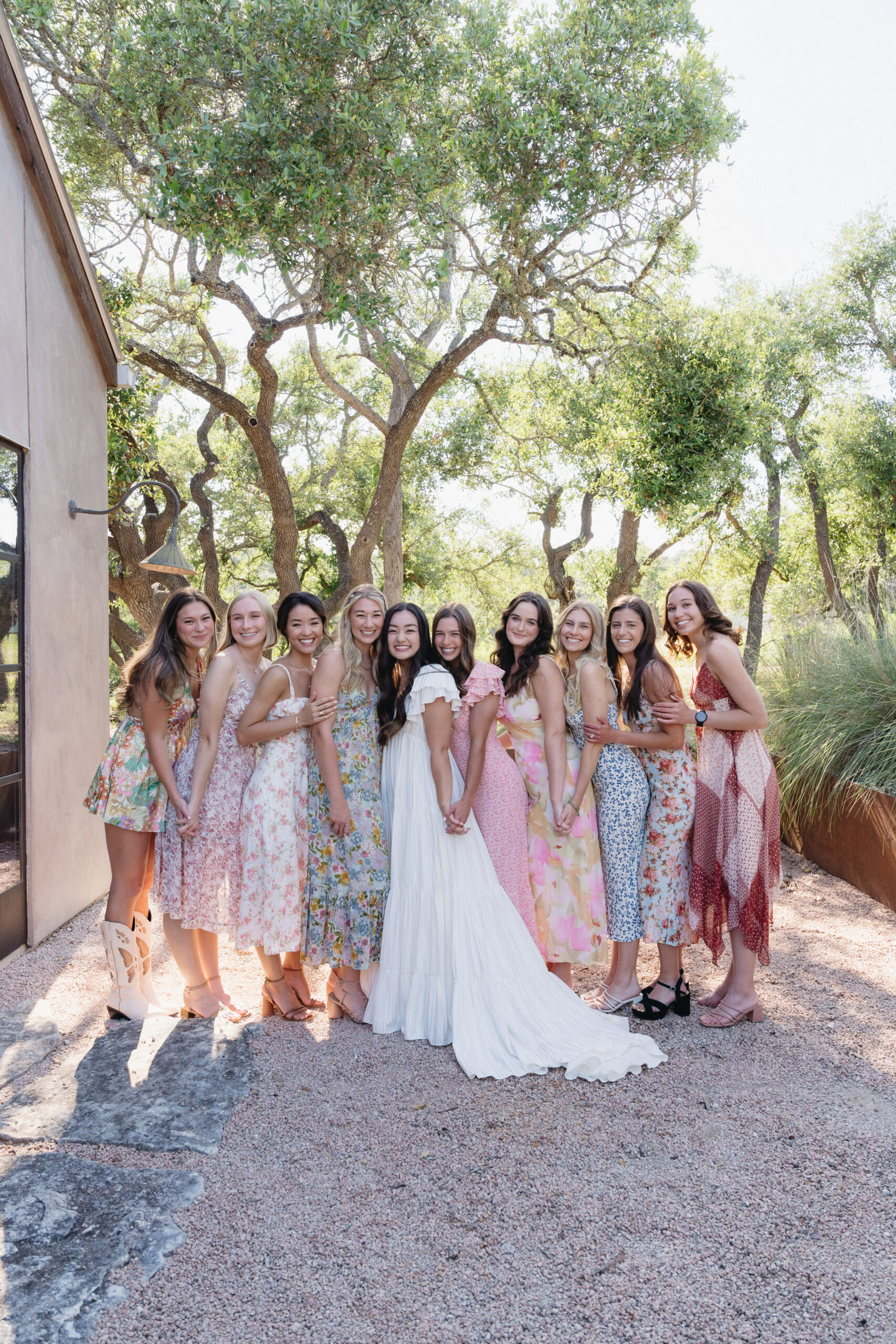 bridesmaid, garden party wedding, timeless